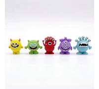 Thyle 50 Sets Positive Mini Monster Figures Bulk Inspirational Monster Figurines Emotional Support Gifts with Mini Card Box for Employee Coworker Staff Appreciation Volunteer Team Gift