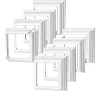 Thyle 8 Pcs True 4x4 Inches Vinyl Post Skirt Post Base Cover Column Wraps for Porch Deck Base Vinyl Sleeve White Trim for Wood Hand and Stair Rails