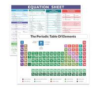 Thymera Periodic Table Poster - Periodic Table of Elements Chemistry Poster & Equation Sheet - Exam Revision Accessories (A3)