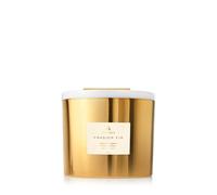 Thymes Frasier Fir Gilded Gold 3-Wick Candle - Scented Candle with a Crisp Just-Cut Forest Fragrance - Luxury Home Fragrance - Elegant Holiday Candle - Gold Jar Candle (17 oz)