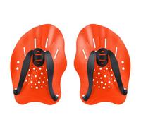 Thyonta 1 Pair Swim Paddle - 2 PCS Hand Paddles for Swimming Training with Adjustable Straps Water Gloves to Help Upper Body Resistance For Novice And Professional Use For Adults Kids Unisex(Orange)