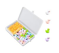 Thyonta 100 PCS Diy Handmade Accessories Resin Parts Micro Landscape Ornament Miniature Glow-in-the-Dark Colorful Ducklings Animal Moss Aquascape Beach Garden Decoration Pool Side