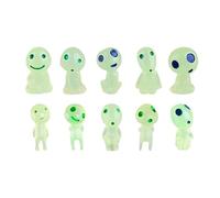 Thyonta 10PCS Garden Glow-in-the-Dark Accessories Micro Landscape Resin Cartoon Alien Figurine Small Ornament for Micro-Landscaping Desktop Decoration