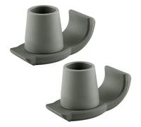 Thyonta 2 Pcs Non-Slip Rubber Cane Tips Walker Ski Caps Tool for Ferrule with 25mm Base Durable and Pressure-Resistant Pads Heavy-Duty Replacement Feet (Grey)
