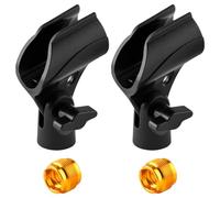 Thyonta 2 Sets Wireless Microphone Clip Stand Accessory Adjustable and Non-Slip Design Universal Spring Mic Holder for Wired and Wireless Microphones Performance