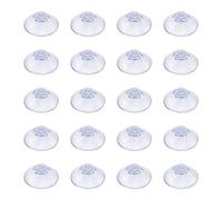 Thyonta 20 Pcs Small Plastic Suction Cups 20mm Clear Sucker Pads Without Hooks for Kitchen Bathroom Window