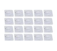 Thyonta 20PCS Non-Marking Strong Stainless Steel Hook Transparent No-Punch Sticky Hooks for Bathroom Living Room Wall Hanging Door Hanging Clothes