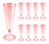 Thyonta 20PCS Party Pink Champagne Glasses Plastic Cocktail Wine Party Highball Glasses Suitable for Parties Family Festivals Dinners