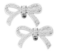 Thyonta 2PCS Removable Butterfly Rhinestone Flower High Heels Sandals Accessories Metal Decorative Buckle as Shoe Buckles Vamp Toe Accessories