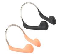 Thyonta 2PCS Wire Metal Nose Clip Swimming Nose Plugs Gear Waterproof Accessories in Box Designed for Adult Swimming and Water Sports (Black Yellow)