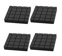 Thyonta 4 Pcs Heavy-Duty Rubber Washing Machine Pads Square Non-Slip Anti-Vibration Shock Absorbers Floor Protection for Washer and Dryer in Laundry Rooms (Black)