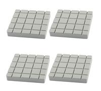 Thyonta 4 Pcs Heavy-Duty Rubber Washing Machine Pads Square Non-Slip Anti-Vibration Shock Absorbers Floor Protection for Washer and Dryer in Laundry Rooms (Grey)