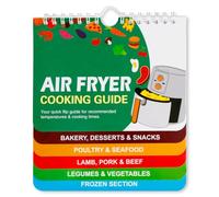 Thyonta Air Fryer Magnetic Cheat Sheet Recipe Guide Calendar Style Soft Magnetic Fridge Stickers Cooking Timetable Temperature Conversion Chart for Oven Cooking Pots