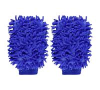 Thyonta Car Wash Mitt 2PCS Washing Cleaning Microfibre Gloves Reusable Drying Towel Sponge Mitt Cloth for Car Cleaning (Blue)