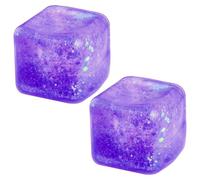 Thyonta Fidget Toys, 2PCS Cube Fidget Squishy Stress Balls Sensory Toys for Autism, Release Pressure for Kids Adults (Purple)