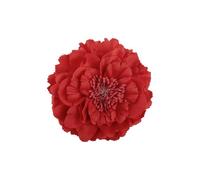 Thyonta Peony Flower Hair Clip - Charm and Grace Bridal Wedding Hair Clip Red Peony Artificial Flower Hair Accessory for Women Girls Party Beach Wedding Bridesmaid Flower