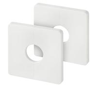 Thyonta Pipe Covers White 2PCS Wall Hole Cover Decorative Cover for Square Wall Holes Easy Installion for Bathroom Kitchen Taps