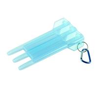Thyonta Portable Clear Dart Case One-Piece Universal ABS Plastic Dart Carrying Case with Key-Locking Clasp as an Accessory for Darts Team Games(Blue)