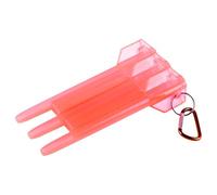 Thyonta Portable Clear Dart Case One-Piece Universal ABS Plastic Dart Carrying Case with Key-Locking Clasp as an Accessory for Darts Team Games(Red)