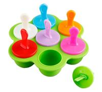 Thyonta Silicone Ice Pop Molds - Popsicle Mold Set, BPA Free, Multicolor, Cylindrical, Reusable, Large, Kids, Freezer Friendly