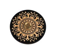Thyonta Wooden Disc Incense Holder Meditation Incense Burner for Inserting Incense and Catching Dust for Home Decoration, Meditation, Yoga（Eclipse）