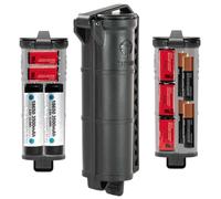 Thyrm CellVault XL Battery Storage Case for AA, AAA, CR123, 18650 Batteries, Survival Gear, Made in USA, Black, Tactical
