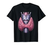 Thyroid Anatomy Endocrinology Medical Illustration Diagram Value Graphic T-Shirt, Men, Black, M