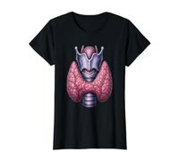 Thyroid Anatomy Endocrinology Medical Illustration Diagram Value Graphic T-Shirt, Women, Black, XL