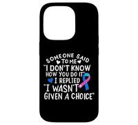 Thyroid Cancer Awareness Blue Pink Teal Ribbon Fighter Chemo Case for iPhone 14 Pro