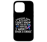 Thyroid Cancer Awareness Blue Pink Teal Ribbon Fighter Chemo Case for iPhone 14 Pro Max