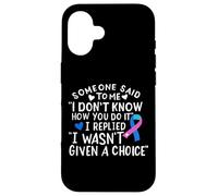 Thyroid Cancer Awareness Blue Pink Teal Ribbon Fighter Chemo Case for iPhone 16
