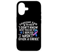 Thyroid Cancer Awareness Blue Pink Teal Ribbon Fighter Chemo Case for iPhone 17