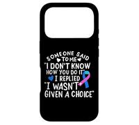 Thyroid Cancer Awareness Blue Pink Teal Ribbon Fighter Chemo Case for iPhone 17 Pro