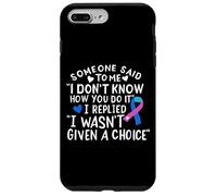 Thyroid Cancer Awareness Blue Pink Teal Ribbon Fighter Chemo Case for iPhone 7 Plus/8 Plus