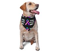 Thyroid Cancer Awareness Month Summer Dog Bandanas Girl Bulk Pet Scarf Adjustable Soft Triangle Bibs Accessories for Small Medium Large Puppy Cats