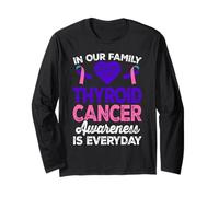 Thyroid Cancer Awareness Support Family Long Sleeve T-Shirt