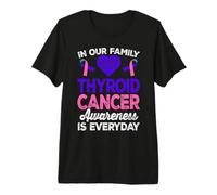 Thyroid Cancer Awareness Support Family Premium T-Shirt
