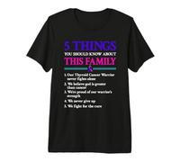 Thyroid Cancer Awareness Support Family Premium T-Shirt