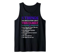 Thyroid Cancer Awareness Support Family Tank Top