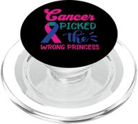 Thyroid Cancer Cancer Pick The Wrong Princess Thyroidectomy PopSockets PopGrip for MagSafe