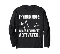Thyroid Chaos Heartbeat Mode Activated Butterfly Hashimotos Long Sleeve T-Shirt