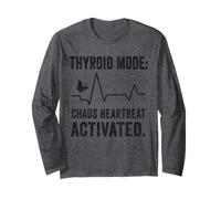 Thyroid Chaos Heartbeat Mode Activated Butterfly Hashimotos Long Sleeve T-Shirt