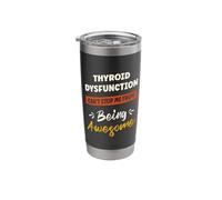 Thyroid Dysfunction Awareness Disease Fighter Warrior Stainless Steel Insulated Tumbler
