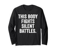 Thyroid Invisible War Autoimmune Awareness Thyroid Warrior Long Sleeve T-Shirt