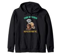 Thyroid Napped Funny Chronic Fatigue Hypothyroidism Humor Zip Hoodie