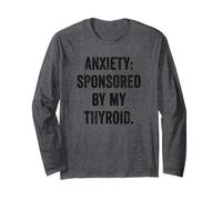 Thyroid Sponsored Anxiety Autoimmune Humor Thyroid Warrior Long Sleeve T-Shirt