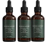 Thyroid Support Drops, Cure Thyroid Support Drop,Natural Ingredients,Energy & Focus Formula, Mood,Sleep Support, for Wome and Men, 60ML (3pcs)