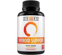 Thyroid Support Supplement for Women - 90 Vegan Capsules - Advanced Complex with 13 Ingredients Including Iodine, Magnesium, Vitamin B12, L-Tyrosine, Schizandra & Cayenne - Zhou