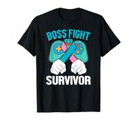 Thyroid Survivor - Video Game Lover Thyroid Cancer Awareness T-Shirt