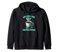 Thyroid Warrior Fuel Vintage Tee My Fuel for Fighting Coffee Zip Hoodie
